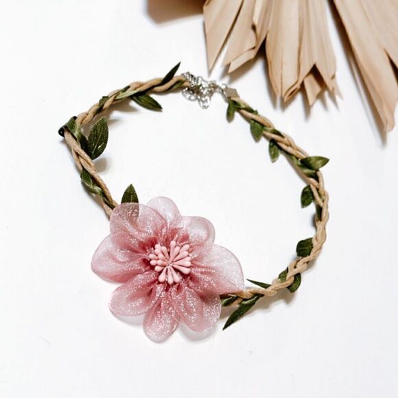 Flower choker #634  - Picture 2 of 6